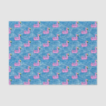 Toque de piscina de flamingos