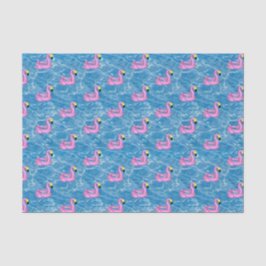 Papel De Seda Toque de piscina de flamingos