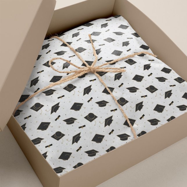 Papel De Seda Torneiras do Boné de formatura Preto (Criador carregado)