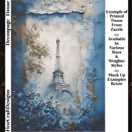 Papel De Seda Torre Eiffel Estilizada Colagem Paris FE1 Decoupag