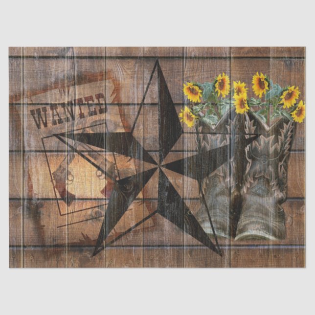 Papel De Seda Torre Russo Texas Star Western Pistolol (Frente )