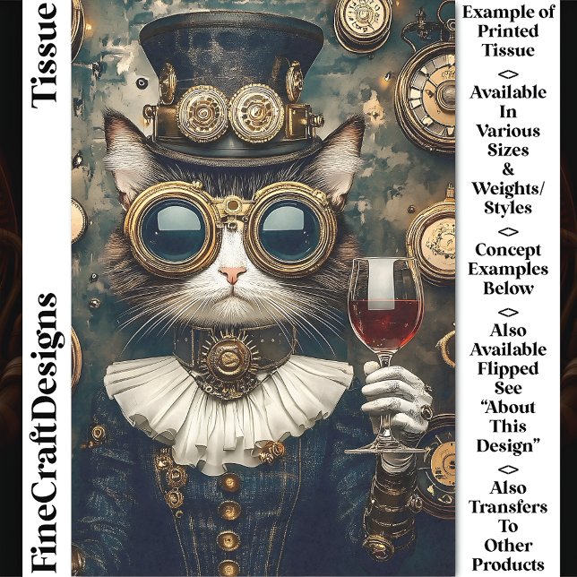 Papel De Seda Tostão de Rainha de Gato Chic, Vinho Vermelho CT9  (Criador carregado)