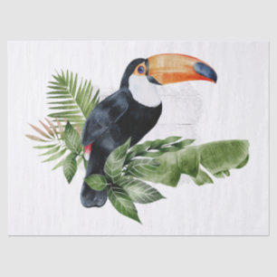 Papel De Seda Toucan Parrot Tropical Watercolor