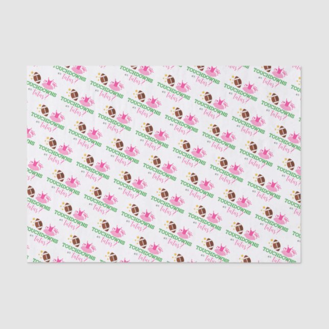 Papel De Seda Touchdowns ou Tutus Gender Revement Party (Frente )