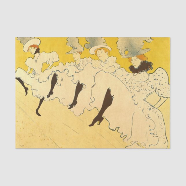 Papel De Seda Toulouse Lautrec Yellow Dancing Girl Poster (Frente )