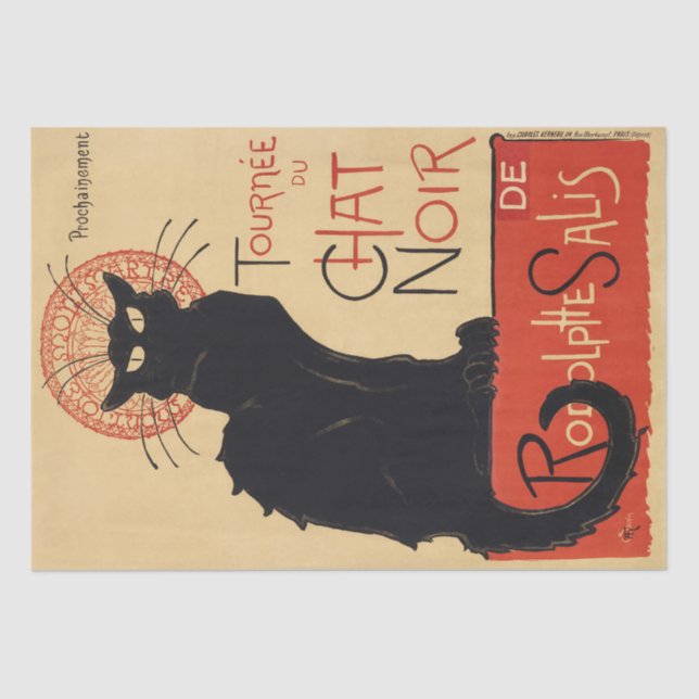 Papel De Seda Tournée du Chat Noir (1896) por Théophile Alexandr (Frente )