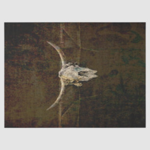 Papel De Seda Touro Crânio Oeste País Marrom Antigo Rupge Russo