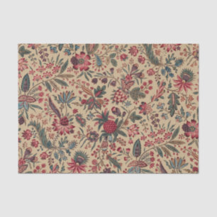 Papel De Seda Trabalho de Agulha Antigo Floral para Móveis