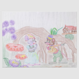 Papel De Seda Trabalho de arte de Crianças Personalizadas, dois 