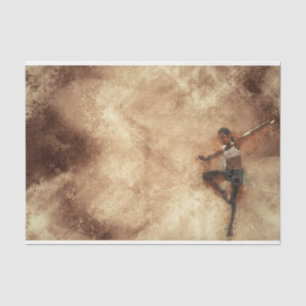 Papel De Seda Trabalho de arte Moça Dança 23 Desligamento