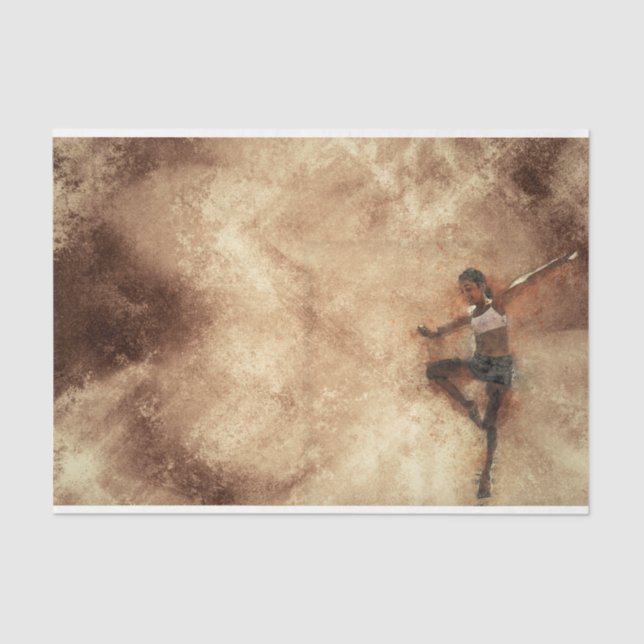 Papel De Seda Trabalho de arte Moça Dança 23 Desligamento (Frente )