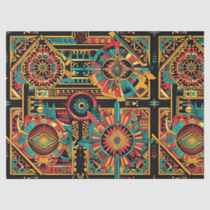 Papel De Seda Tradicional Beige "Aztec Dream" Tecido especial P