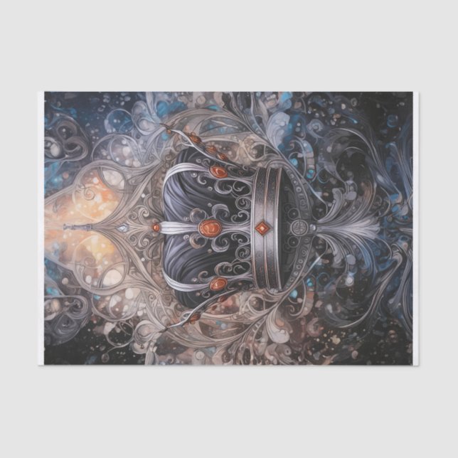 Papel De Seda Tragam a Coroa Bling, Dourada e Ruby (Frente )