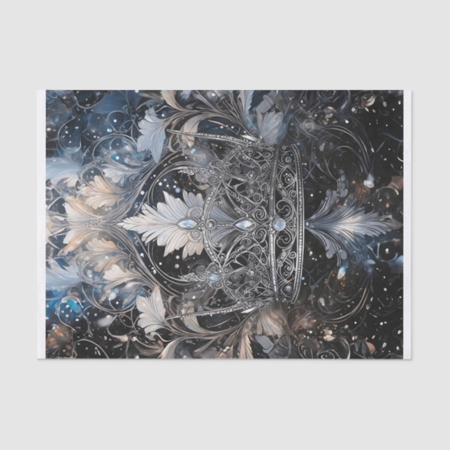 Papel De Seda Tragam a Coroa Silvamente Esparsa (Frente )