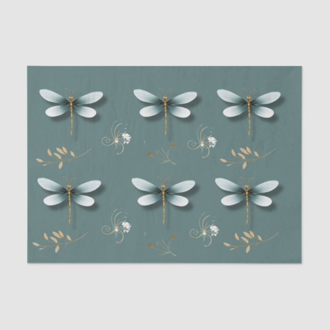 Papel De Seda Traição de Dragões Azuis com Trigo (Frente )