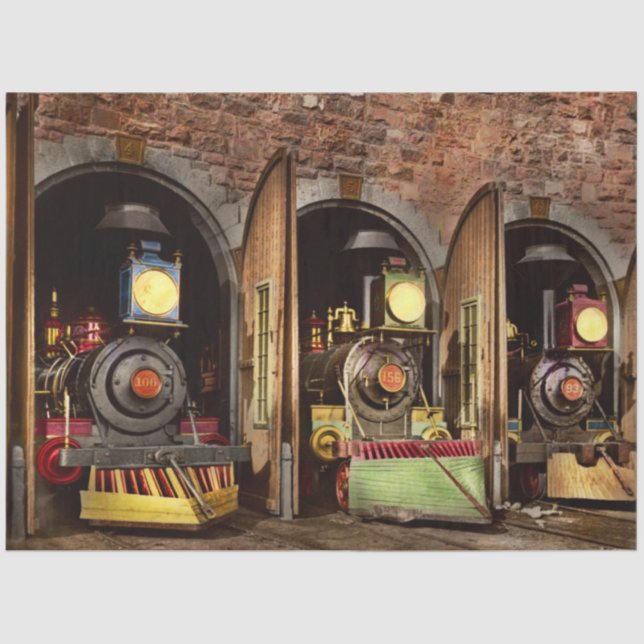 Papel De Seda Train - Cow catching technology 1869 (Frente )