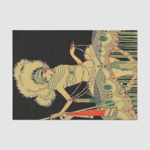 Papel De Seda “Traje Peplum” Capa de Revista de 1926 por J Carlo