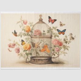 Papel De Seda Tranquil Oasis: Desnuvem de Birdcage