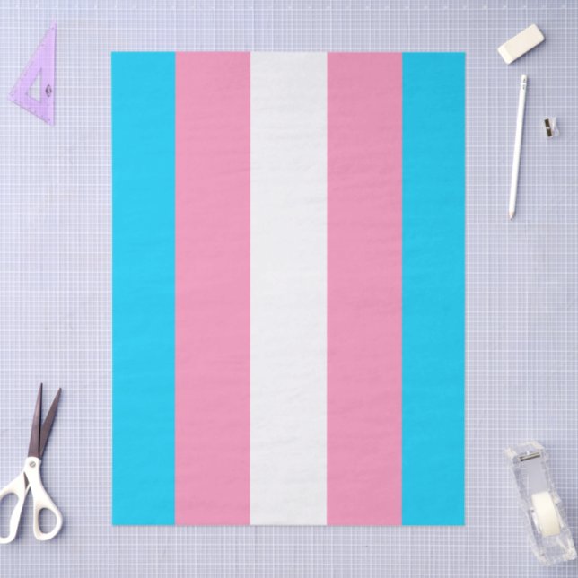 Papel De Seda  Transgender Stripes Flag Birthday (Arte )