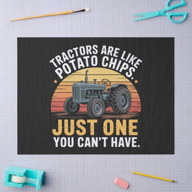 Papel De Seda Tratores São Como Batatas Fritas (Arte )