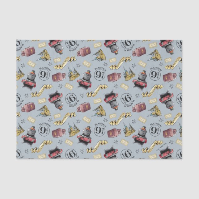 Papel De Seda Travel To HOGWARTS™ Pattern (Frente )