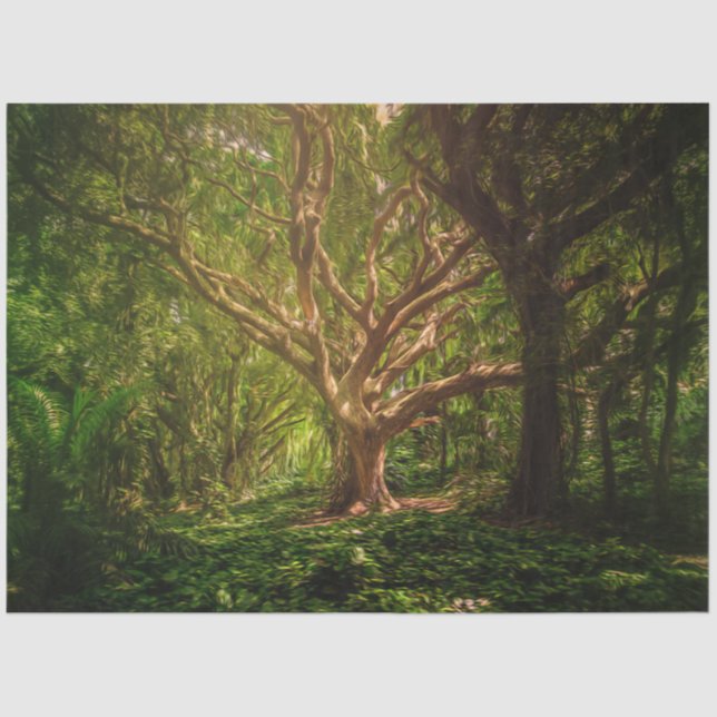 Papel De Seda Tree Fantasy Forest - Dissociação 20x30  (Frente )