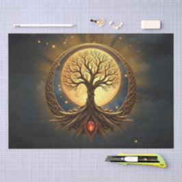 Papel De Seda Tree of Life – Moonlit Enlightenment 
