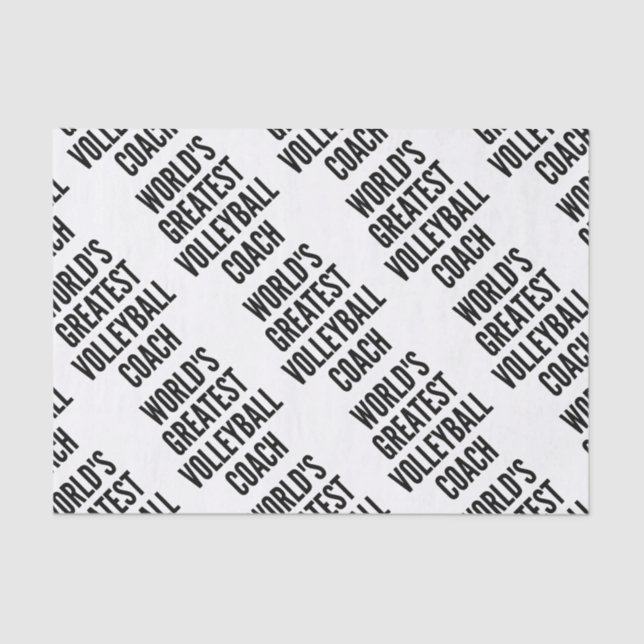 Papel De Seda Treinador de Voleibol do Mundo Maior (Frente )