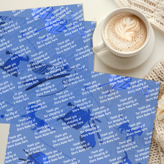 Papel De Seda Treinamento de negócios Obrigado Mensagem Azul