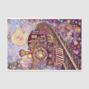 Papel De Seda Trem Caprichoso Steampunk, Decoupagem Mosaico DH5L