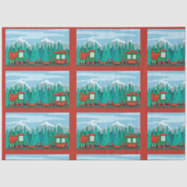 Papel De Seda trem de Natal