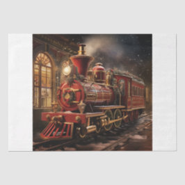 Papel De Seda trem de Natal