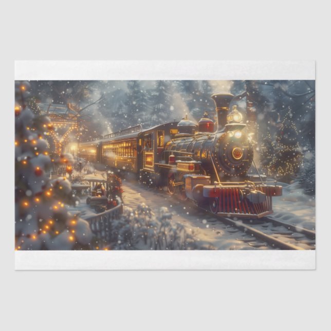 Papel De Seda trem de Natal (Frente )