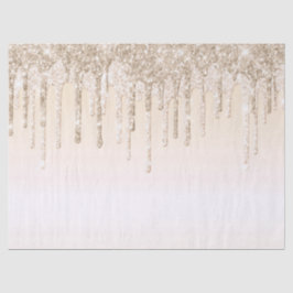 Papel De Seda Trendy Beige Champagne Glitter Drives Gráfico