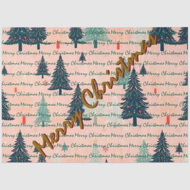 Papel De Seda Trendy Christmas Luxury Christmas Trees (Frente )
