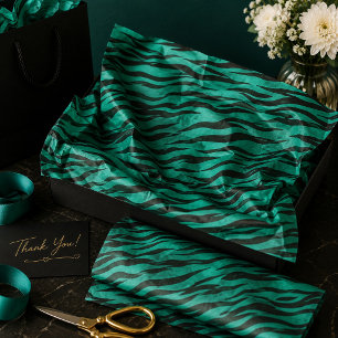 Papel De Seda Trendy Emerald Green Animal Print