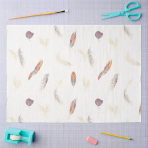 Papel De Seda Trendy Feather Luxury Coleção Boho