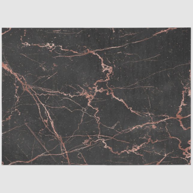 Papel De Seda Trendy Marble Pink Black Modern (Frente )