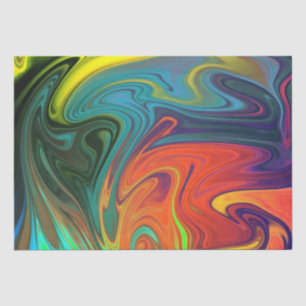 Papel De Seda Trendy neon laranja azul verde Abstrato