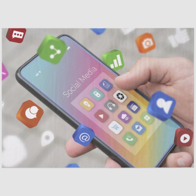 Papel De Seda Trendy Social Media Design (Frente )