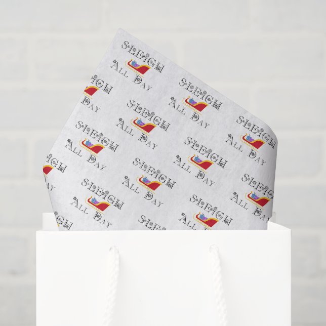 Papel De Seda Treneó Todo o Dia | Fonte Preta (Sacola de presentes)