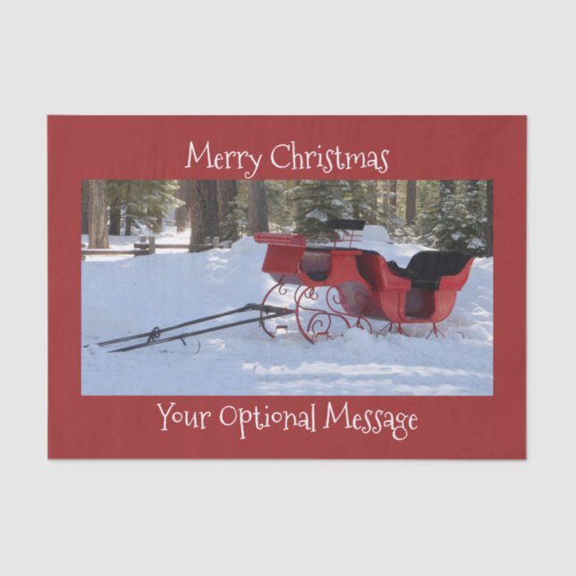 Papel De Seda Trenó puxado a cavalo (Frente )