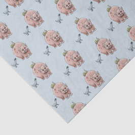 Papel De Seda Três Dinossauros de Fantasia Fofos