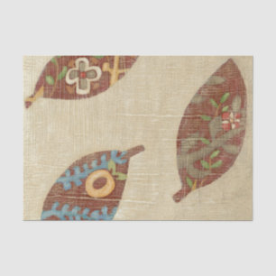 Papel De Seda Três Folhas no Fundo de Textura Linen