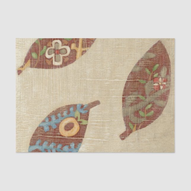 Papel De Seda Três Folhas no Fundo de Textura Linen (Frente )