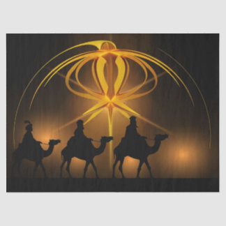 Papel De Seda Três Homens Sábios Sob a Estrela de Natal