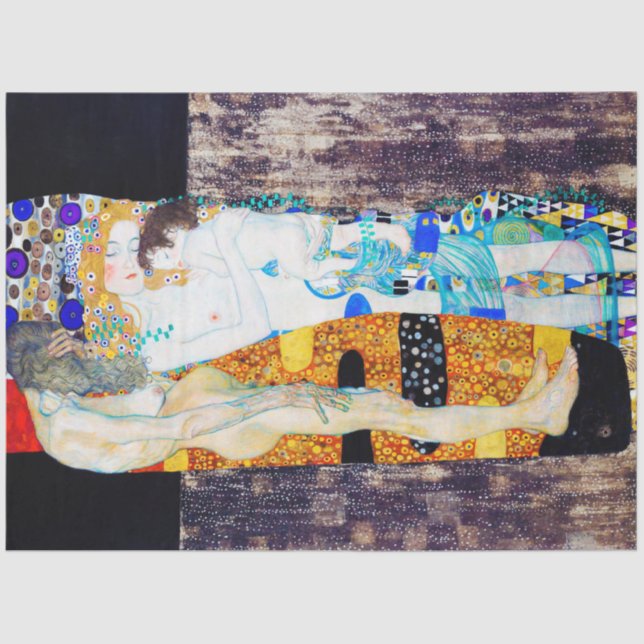 Papel De Seda Três idades da vida, Gustav Klimt (Frente )