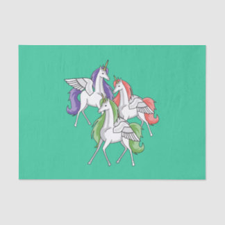 Papel De Seda Três unicorns. bonitos