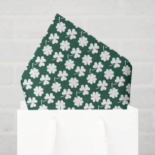 Papel de seda trevo de quatro folhas do dia de São