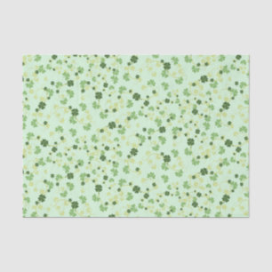 Papel De Seda Trevos de Quatro Folhas Verdes Dia de São Patrício